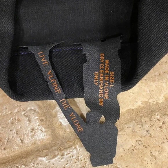 RARE Vlone Friends Black Purple Denim Jacket
